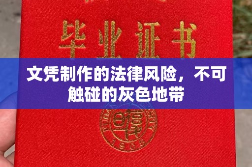 陆丰文凭制作的法律风险，不可触碰的灰色地带